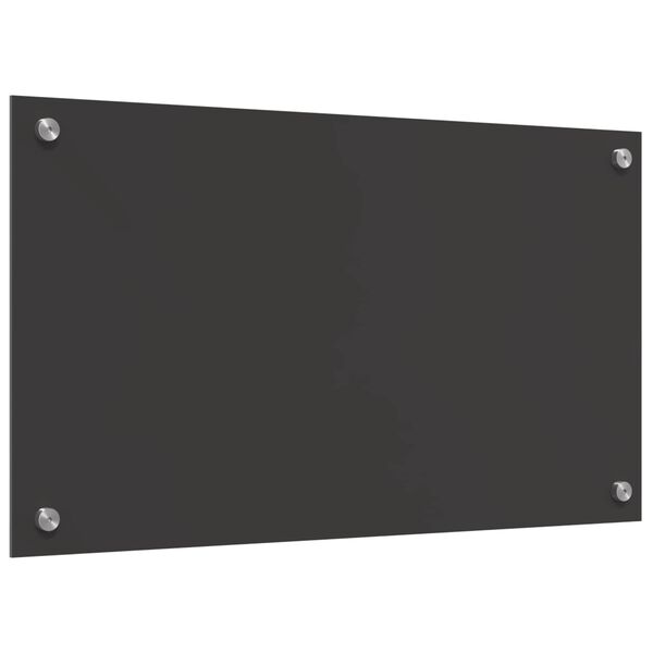 vidaXL Küchenrückwand Dunkelgrau 70 x 40 x 0,6 cm Gehärtetes Glas
