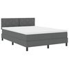 vidaXL Boxspringbett mit Kopfteil Dunkelgrau 140 x 190 cm Stoff