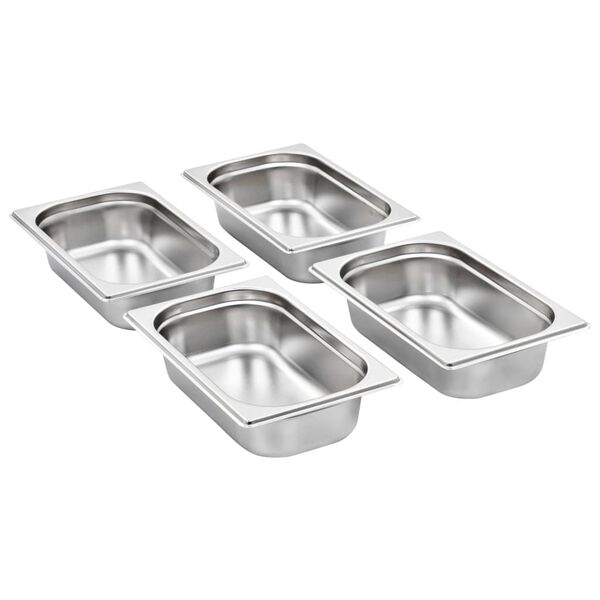 vidaXL Gastronormbeh&auml;lter 8 Stk. GN 1/4 65 mm Edelstahl
