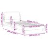 vidaXL Bettgestell "Dover" Dunkelgrau 100x200 cm Stoff