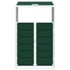 vidaXL M&uuml;lltonnenbox f&uuml;r 1 Tonne Gr&uuml;n 72x81x115 cm Stahl