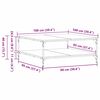 vidaXL Couchtisch Schwarz Eichen-Optik 100 x 100 x 40 cm Holzwerkstoff