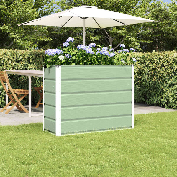 vidaXL Pflanzk&uuml;bel Gr&uuml;n 100 x 40 x 75 cm Stahl