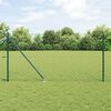 vidaXL Zaunpfosten Gr&uuml;n 10 x 1,4 m (40 x 40 mm Maschen) Stahl und PVC