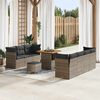 vidaXL Gartensofa-set 10 pcs Grau Poly-Rattan
