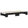 vidaXL Tagesbett Ausziehbar mit Schubladen Schwarz 90x200 cm Samt
