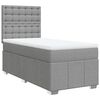 vidaXL Boxspringbett mit Matratze Hellgrau 80x200 cm Stoff