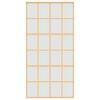 vidaXL Schiebet&uuml;r Golden 102,5x205 cm Matt ESG-Glas und Aluminium