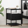 vidaXL Nachttisch 2 pcs Schwarz Eichen-Optik 40 x 42 x 56 cm