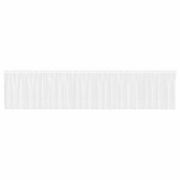 vidaXL Spitzenvorhang mit Vorh&auml;ngen Floral Wei&szlig; 140 x 750 cm Polyester