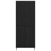 vidaXL Highboard 2 pcs Schwarz Eichen-Optik Engineered Wood und Glas