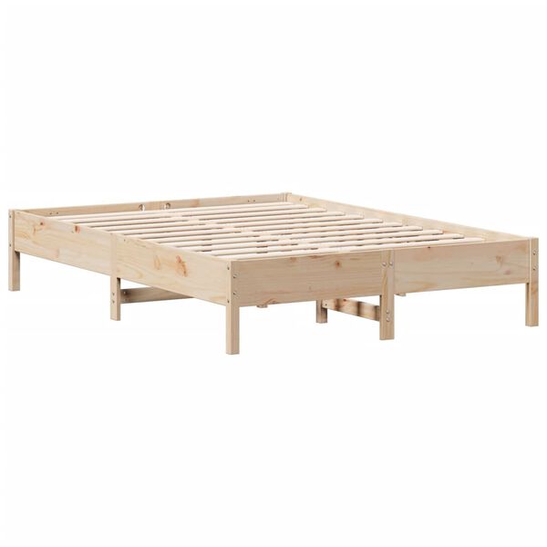 vidaXL Massivholzbett ohne Matratze 140x200 cm Kiefernholz