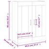 vidaXL Wandschrank Wei&szlig; 69,5x34x90 cm