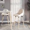 vidaXL Barhocker 2 Stk. Creme Stoff