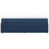 vidaXL Boxspringbett mit Matratze Blau 100x200 cm Stoff