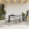 vidaXL 5-tlg. Garten-Essgruppe Grau und Schwarz Poly Rattan und Stahl