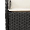 vidaXL Gartenst&uuml;hle mit Kissen 2 Stk. Schwarz Poly Rattan