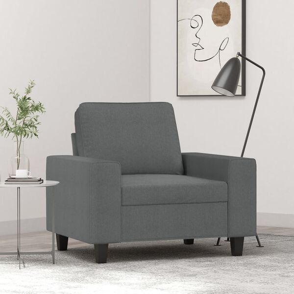 vidaXL Sessel Dunkelgrau 60 cm Stoff