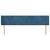 vidaXL Kopfteil mit Ohren Dunkelblau 163x16x78/88 cm Samt
