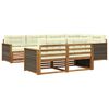 vidaXL Outdoor-Sofagarnitur 7 stk. Natur und Creme