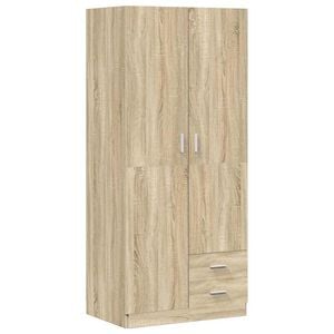 vidaXL Kleiderschrank Sonoma-Eiche 80x52x180 cm Holzwerkstoff