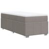 vidaXL Boxspringbett mit Matratze Taupe 90x190 cm Stoff