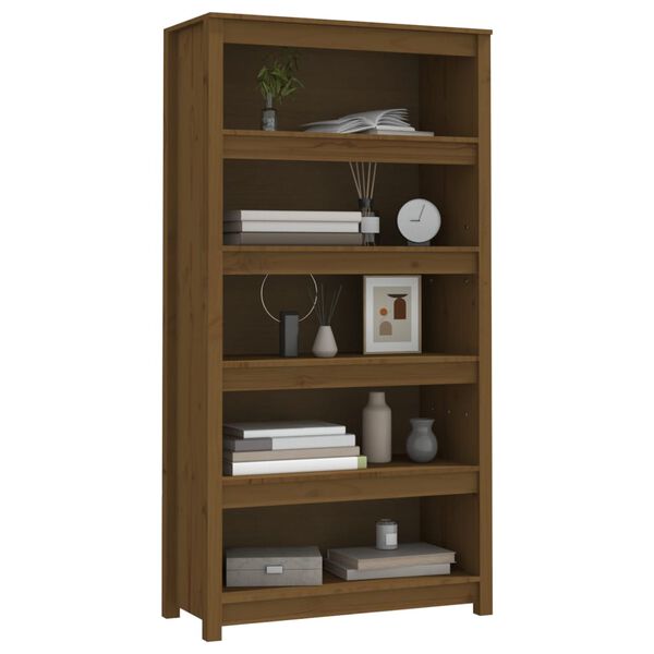vidaXL B&uuml;cherregal Honigbraun 80x35x154 cm Massivholz Kiefer