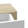 vidaXL Wandmontiertes Schubladenregal Eiche und Wei&szlig; 40 x 23,5 x 10 cm MDF