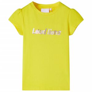 vidaXL Kinder-T-Shirt mit Fl&uuml;gel&auml;rmeln Knallgelb 140