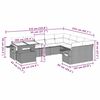 vidaXL 10-tlg. Garten-Sofagarnitur mit Kissen Schwarz Poly Rattan
