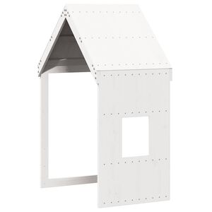 vidaXL Dach f&uuml;r Kinderbett Wei&szlig; 60x89x134,5 cm Massivholz Kiefer