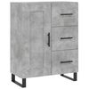 vidaXL Highboard Betongrau 69,5x34x180 cm Holzwerkstoff