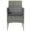 vidaXL 16-tlg. Garten-Lounge-Set mit Auflagen Poly Rattan Grau