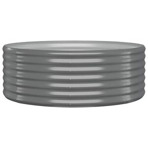 vidaXL Hochbeet Verzinkter Stahl 100x100x36 cm Grau
