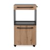 Finori Rollcontainer Palma 35A Anthrazit und Handwerkliche Eiche