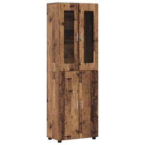 vidaXL Highboard FLORIN 60 x 35 x 182 cm Altholz Holzwerkstoff