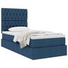 vidaXL Aufbewahrungsbett mit Matratze Blau 90 x 200 cm Polyester