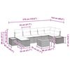 vidaXL Garten-Sofa-Set mit Kissen 8 pcs Grau Poly Rattan
