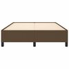 vidaXL Bettgestell ohne Matratze Dunkelbraun 140x200 cm Stoff