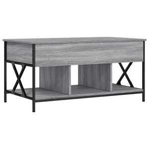 vidaXL Couchtisch Grau Sonoma 100x55x50 cm Holzwerkstoff und Metall