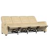 vidaXL 4-Sitzer Massagesessel Creme Mikrofaser-Gewebe