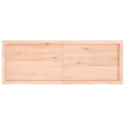 vidaXL Tischplatte 140x50x(2-6) cm Massivholz Eiche Unbehandelt