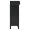 vidaXL Nachttisch Schwarz 60x30x75 cm Massivholz Mahagoni