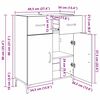 vidaXL Sideboard Artisan-Eiche 69,5 x 34 x 90 cm Holzwerkstoff