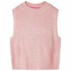 Kinder-Pulloverweste Gestrickt Hellrosa 92