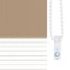vidaXL Doppelrollo Sandbraun 130x100 cm Stoffbreite 125,9 cm Polyester