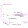vidaXL Boxspringbett mit Matratze Schwarz 120x190 cm Kunstleder