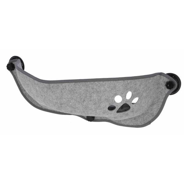 Kerbl Katzen-Sonnenliege f&uuml;r Fenster Filzino 70&times;26&times;26 cm Grau