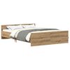 vidaXL Bettgestell ohne Matratze Artisan-Eiche 140x190cm Holzwerkstoff