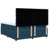 vidaXL Boxspringbett mit Matratze Dunkelblau 180x200 cm Samt